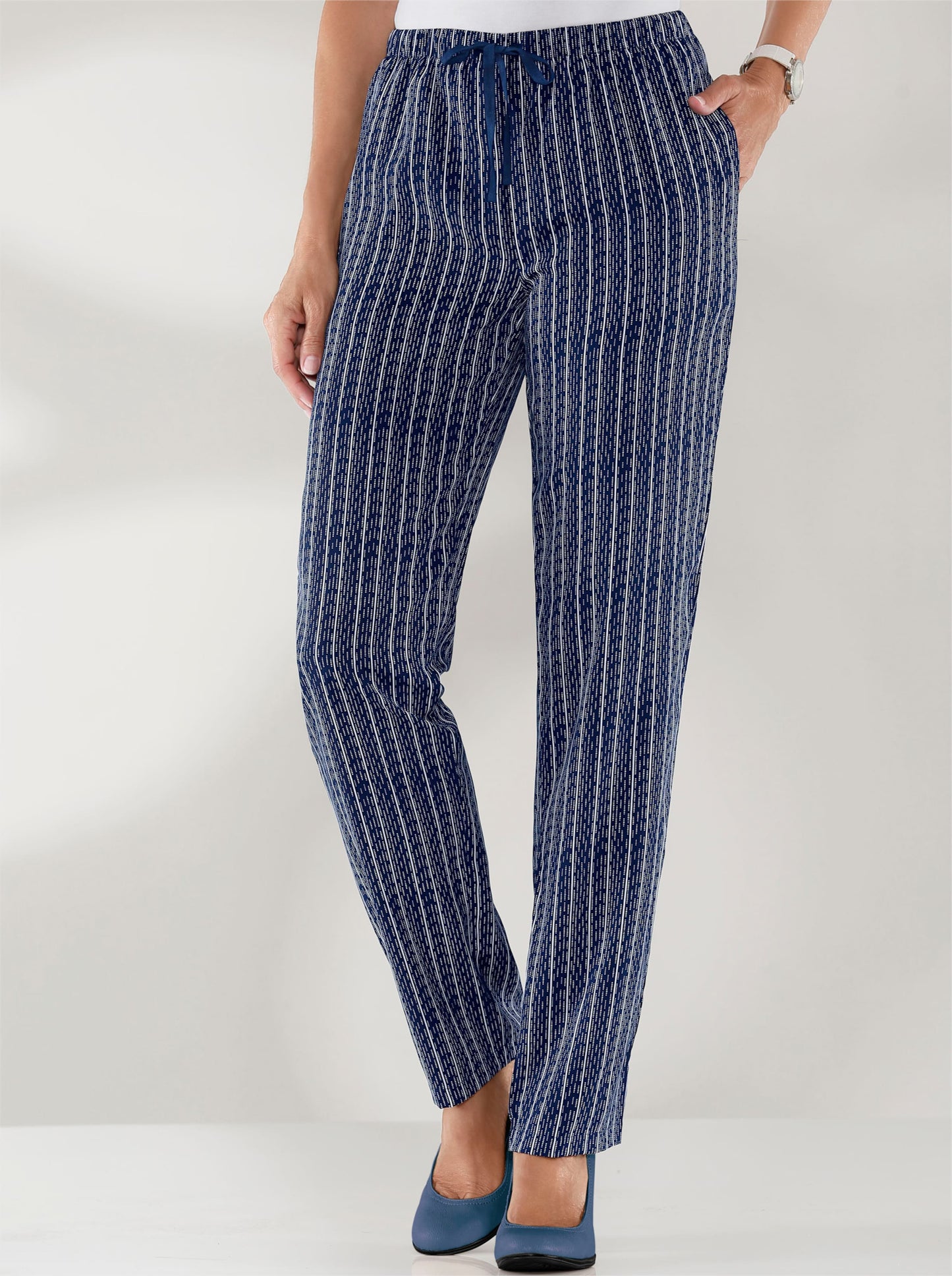 Tara - Slip-on broek met stretch tailleband rondom