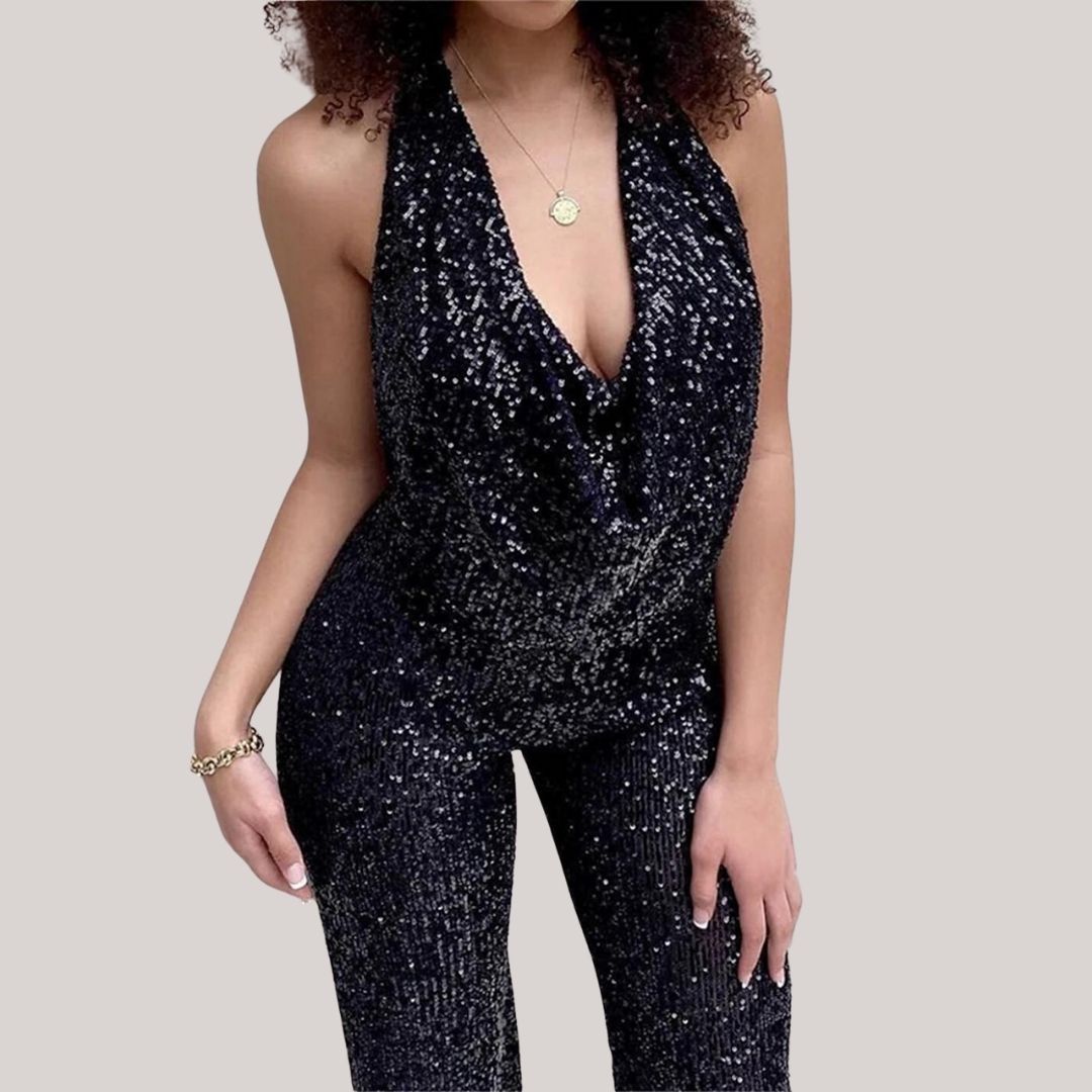 Brynlee - Elegante pailletten feestjumpsuit