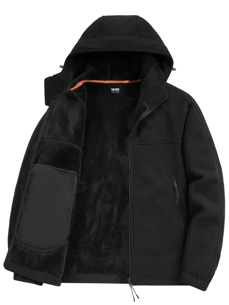 Jethren - Heren Winterjas - Dubbelzijdige Warme Hooded Plush Coat