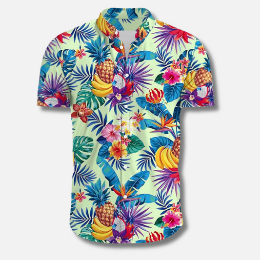 Kaiden – Florida Surf Bloemen Blouse Voor Heren