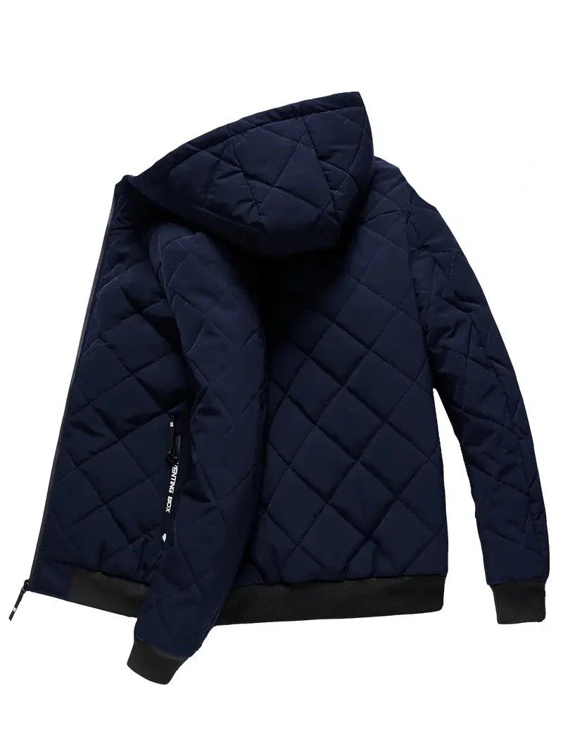 Sareth - Warme Winterjas voor Heren - Fleece Winddichte Jas met Capuchon en Rits