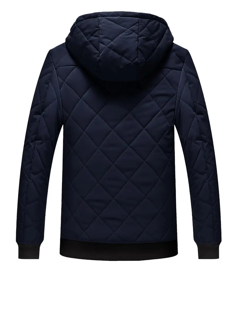 Sareth - Warme Winterjas voor Heren - Fleece Winddichte Jas met Capuchon en Rits