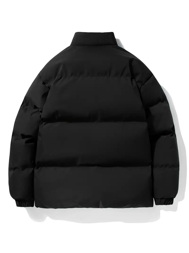 Soren - Heren Warme Fleece Puffer Jas met Opstaande Kraag en Zakken - Stijlvolle Winterjas