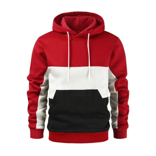 Mikhail - Heren Casual Fleece Patchwork Hoodie