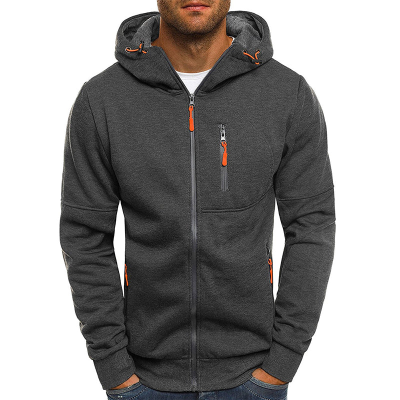 Andrew - Heren hoodie met rits en fleece