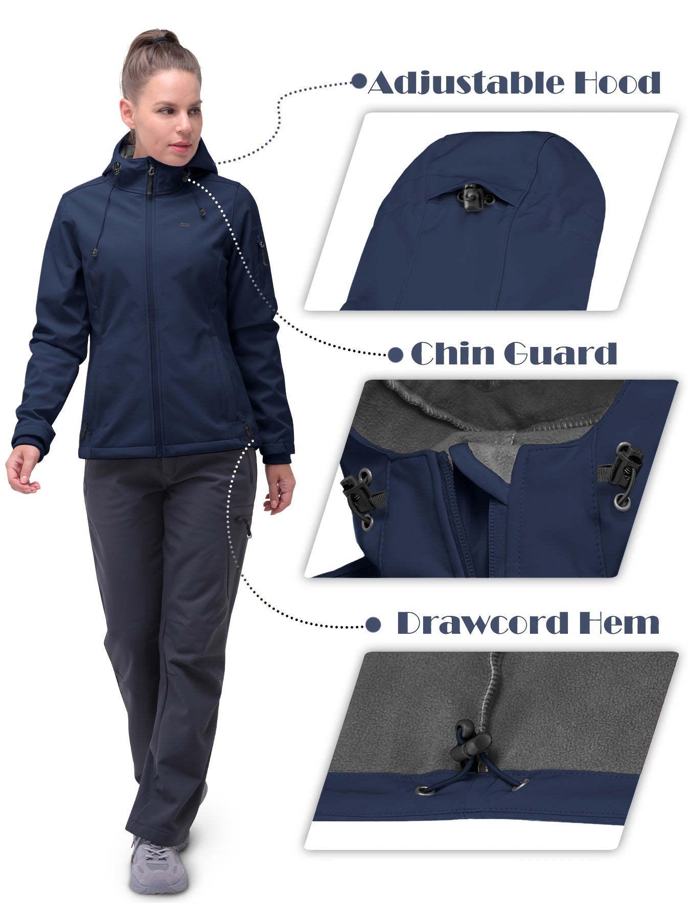 Bria - Water- en winddichte Softshell jas voor Dames