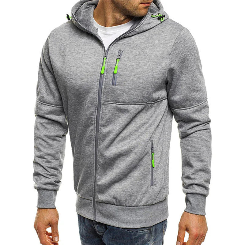 Andrew - Heren hoodie met rits en fleece