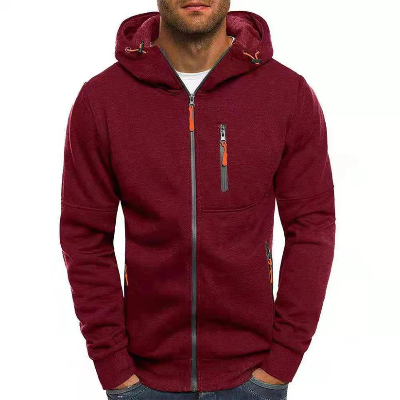 Andrew - Heren hoodie met rits en fleece