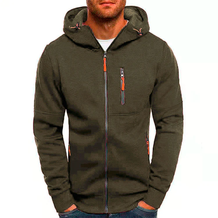 Andrew - Heren hoodie met rits en fleece