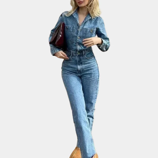 Ksenia – Stijlvolle Denim Jumpsuit