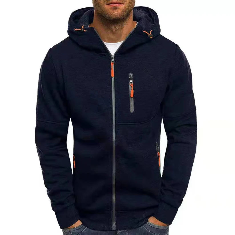 Andrew - Heren hoodie met rits en fleece