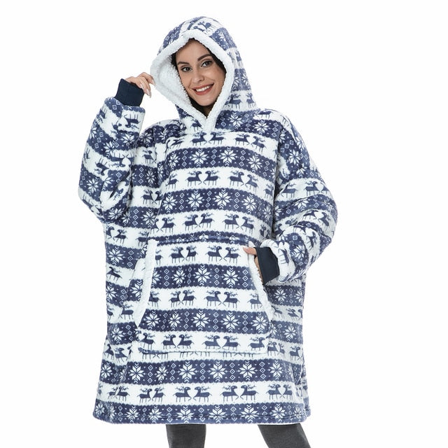 Addison - Heerlijke Combinatie van een Zachte Hoodie en Comfy Deken in één