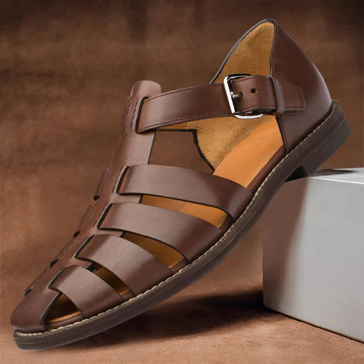 Andrei - Klassieke leren herensandalen voor stijl en comfort