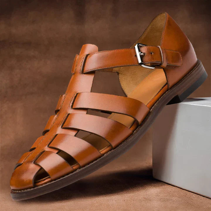 Andrei - Klassieke leren herensandalen voor stijl en comfort