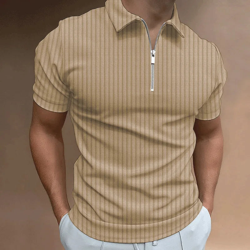 Leland - Prestige Zip Polo voor Mannen