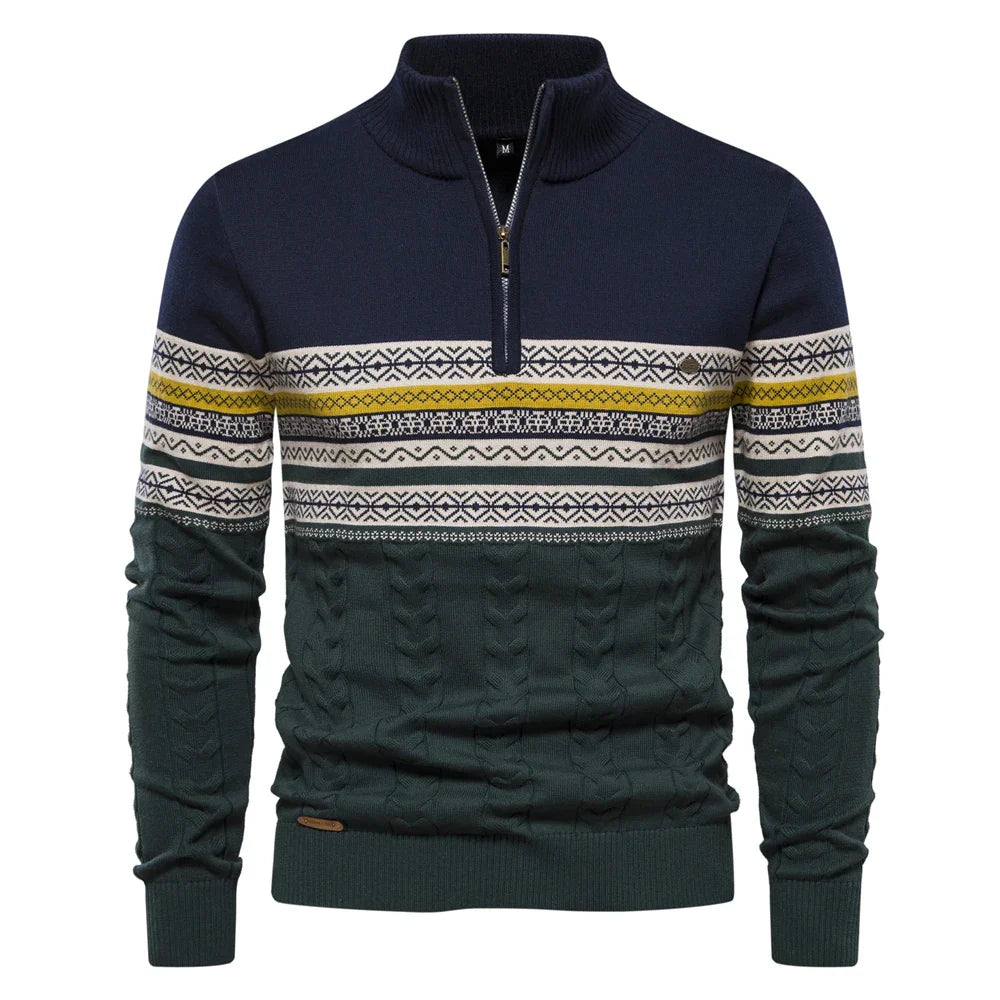 Benedict - Casual herensweater met etnisch patroon