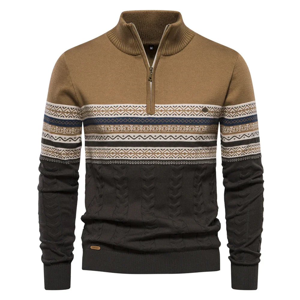 Benedict - Casual herensweater met etnisch patroon