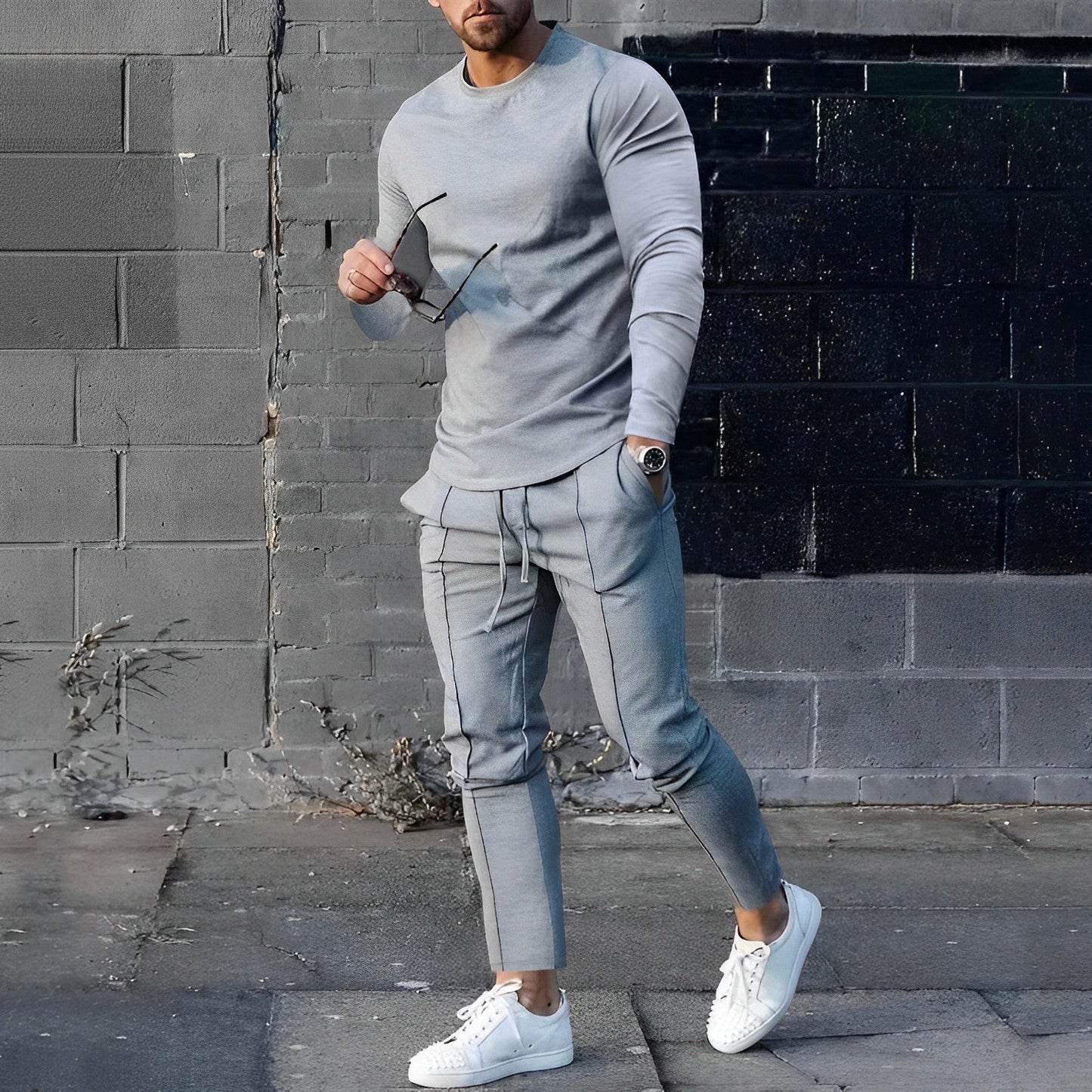 Jesiah - Stijlvolle 2-delige heren set met sweater en jogger