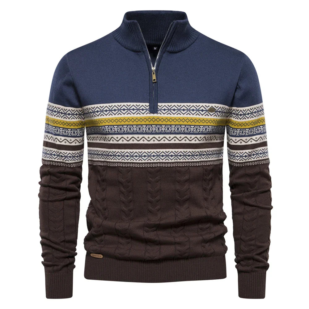 Benedict - Casual herensweater met etnisch patroon