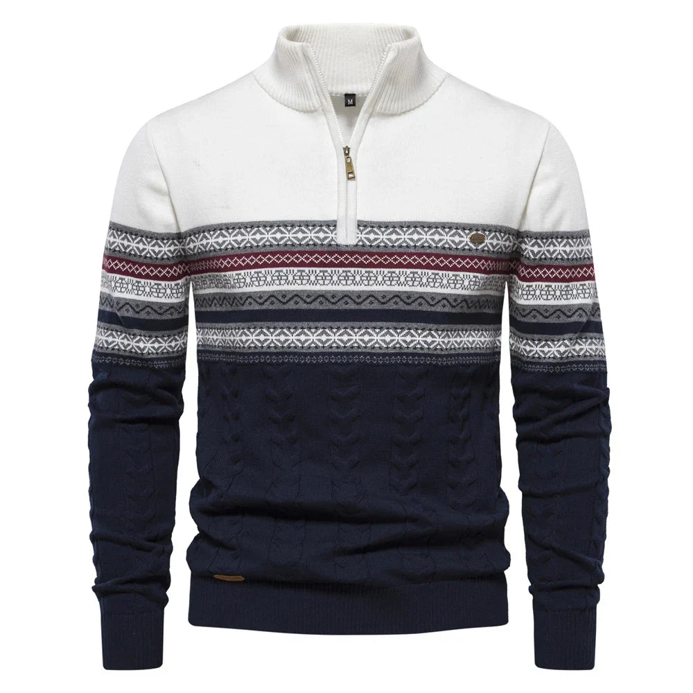 Benedict - Casual herensweater met etnisch patroon