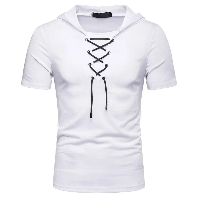 Fredrik - 80s retro T-shirt met capuchon