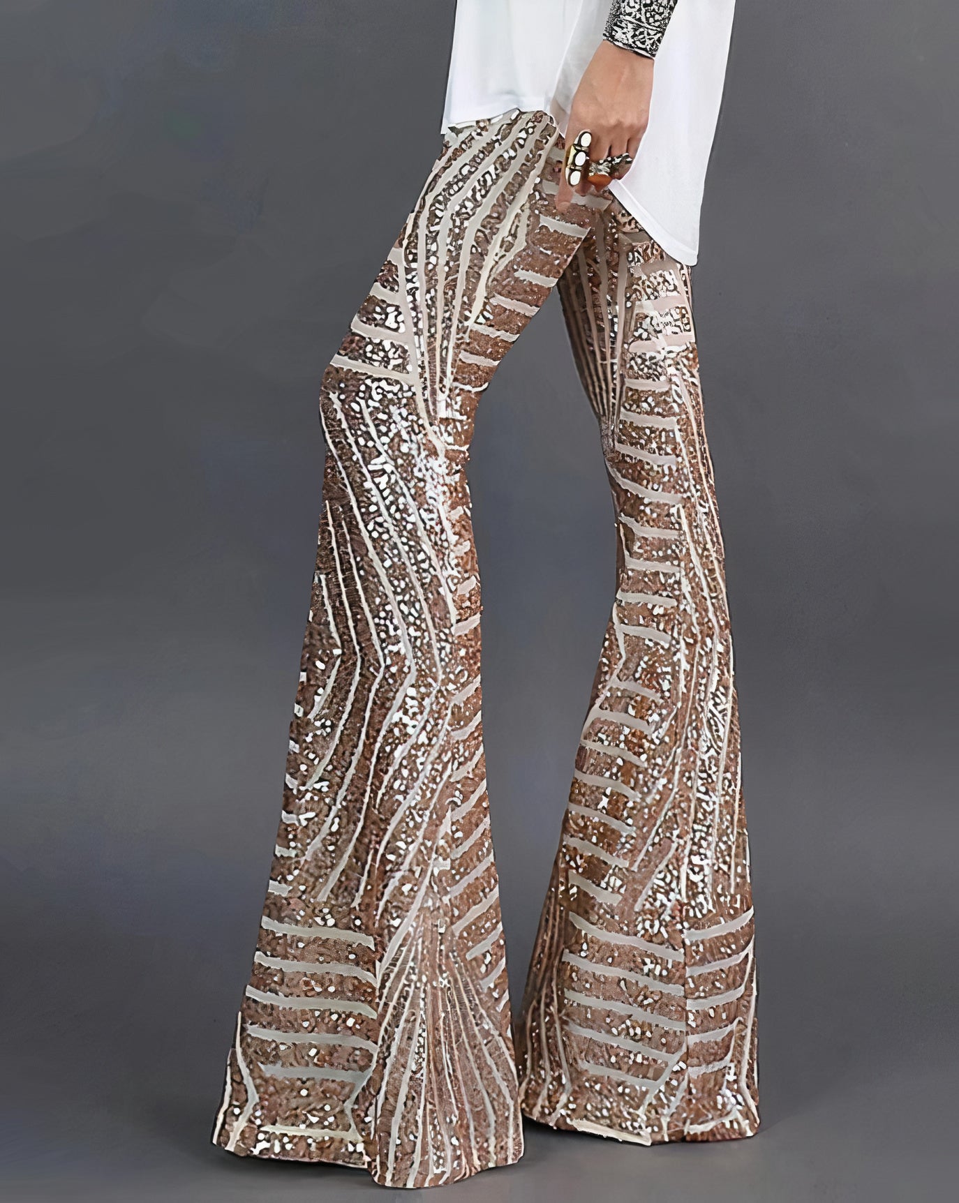 Vera - Flare broek met glitters