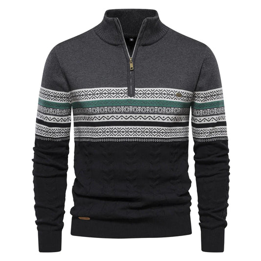 Benedict - Casual herensweater met etnisch patroon