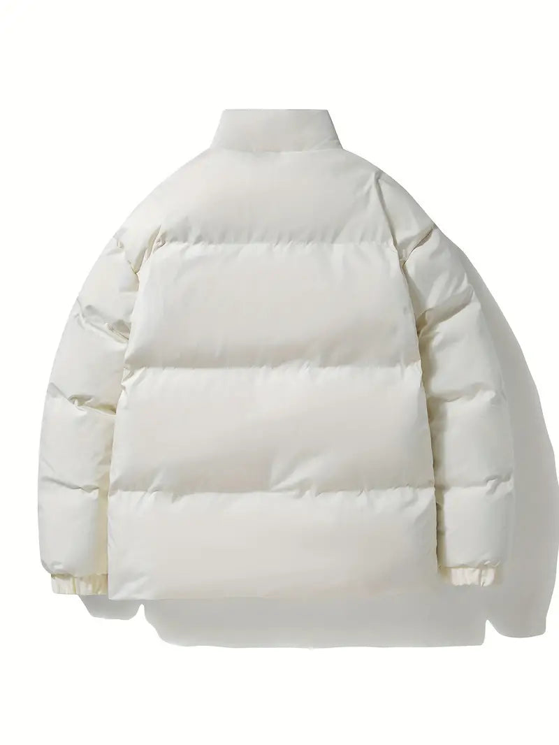 Soren - Heren Warme Fleece Puffer Jas met Opstaande Kraag en Zakken - Stijlvolle Winterjas