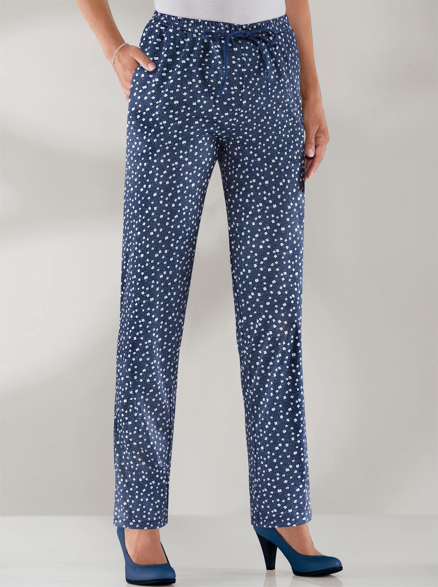 Tara - Slip-on broek met stretch tailleband rondom