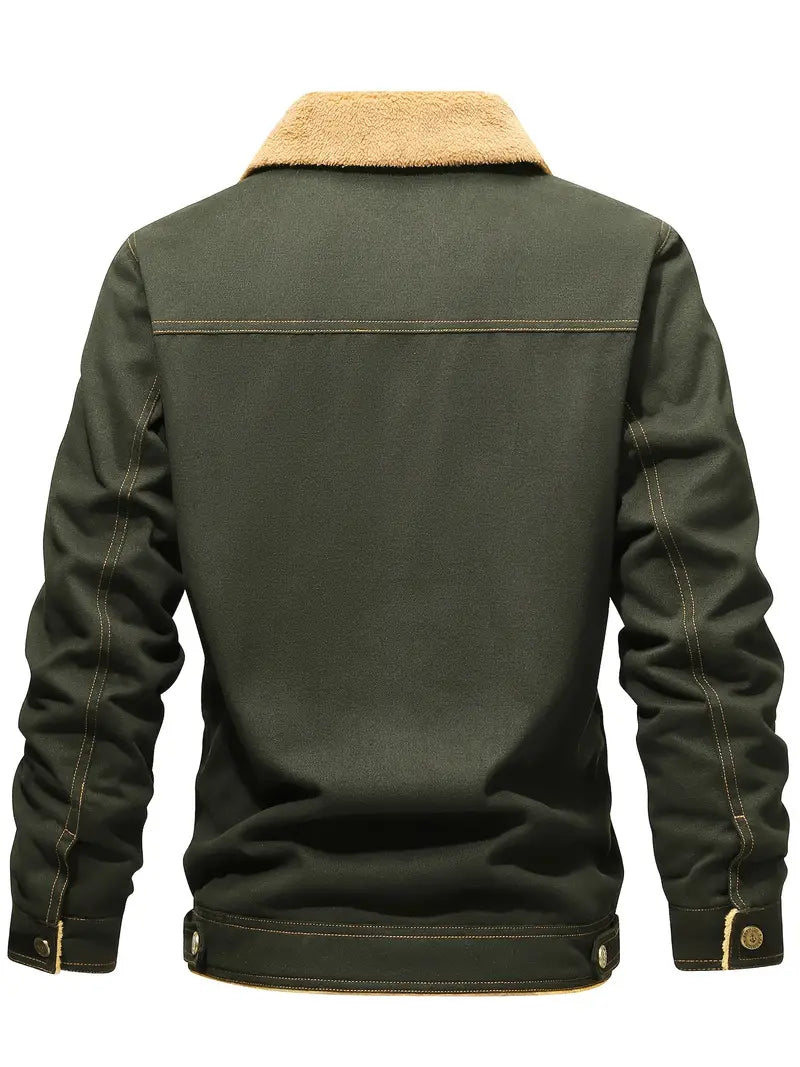 Paxan - Warme Winterjas voor Heren - Casual Militair Stijl met Fleece Voering