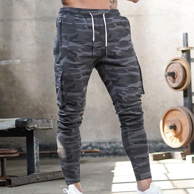 Zayden - Stijlvolle stretch cargo-trainingsbroek in Slim-Fit/Muscle-Fit