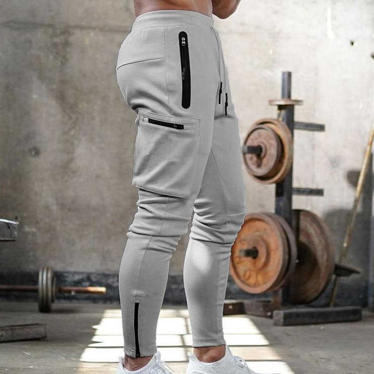 Zayden - Stijlvolle stretch cargo-trainingsbroek in Slim-Fit/Muscle-Fit